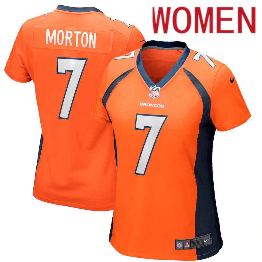 Women Denver Broncos #7 Craig Morton Nike Orange Game Retired Player NFL Jersey